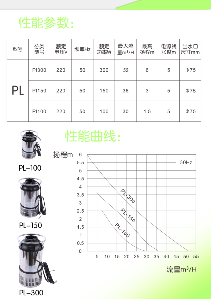 普滤仕PL-150鱼池过滤水泵